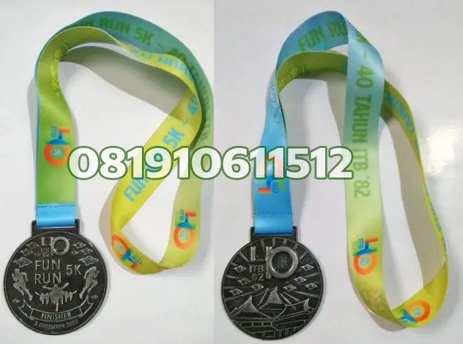 medali zinc alloy fun run itb